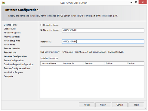 Konfiguration der Instanzen bei der Installation eines SQL Servers