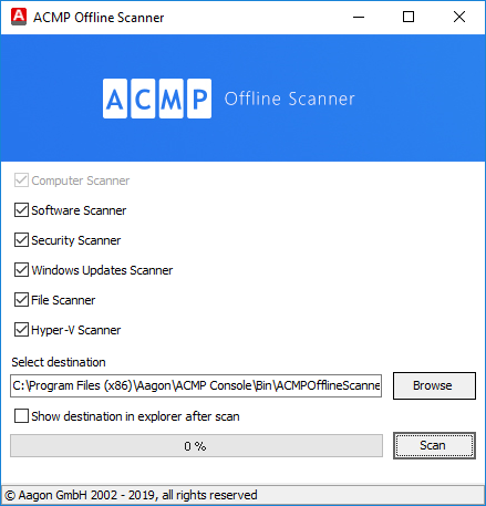 Offline Scanner konfigurieren
