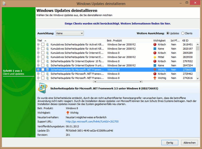 ClientManagement_WindowsUpdatesDeinstallieren