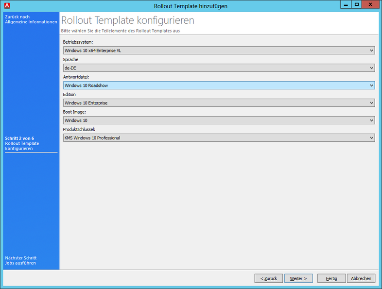 19.1 - Rollout Template konfigurieren