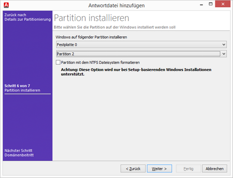 12.2 - Partition installieren