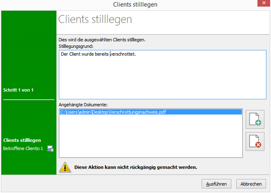 4.1.4 - ClientStilllegen