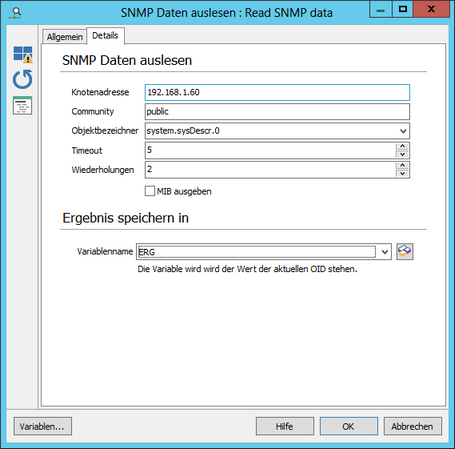 Read SNMP data