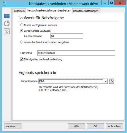 Map network drive