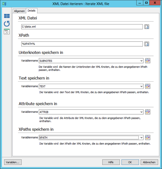 Iterate XML file