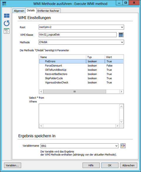 Execute WMI method