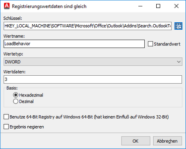 6.7.2 - RegistrywertIstGleich