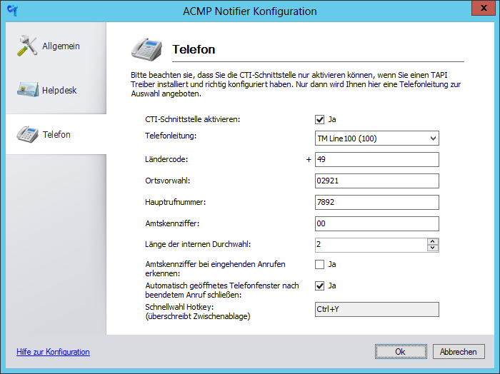 12.2.1 - Notifier CTI Config