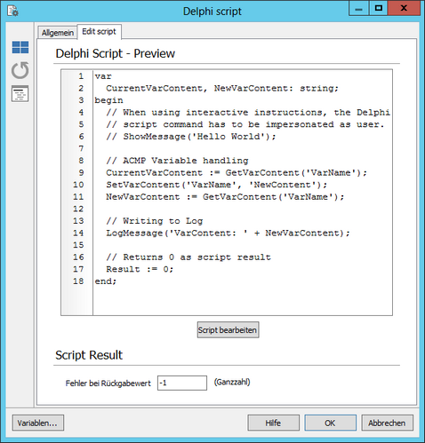 Delphi script