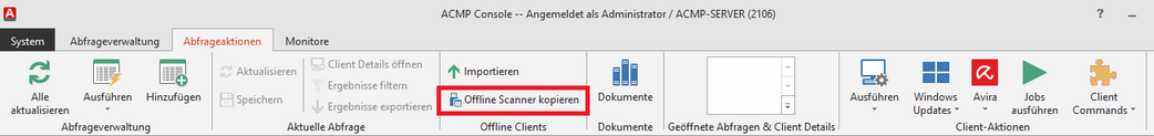 Offline Scanner kopieren