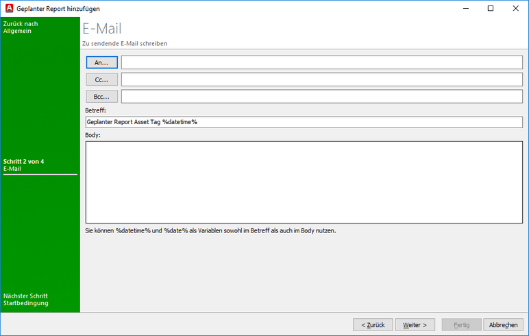 E-Mail konfigurieren