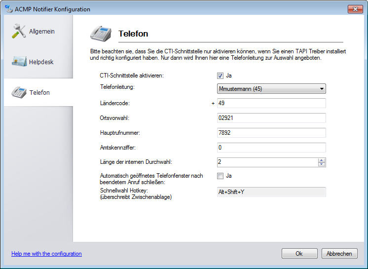 12.2 - Notifier CTI Config