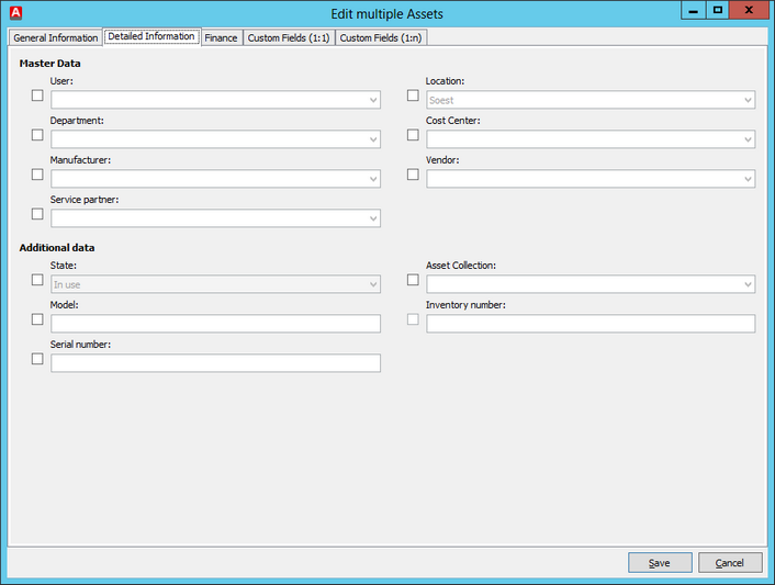 Edit multiple assets