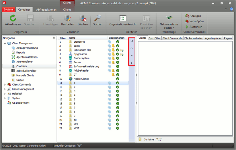 ClientManagement_Container_Prioritäten