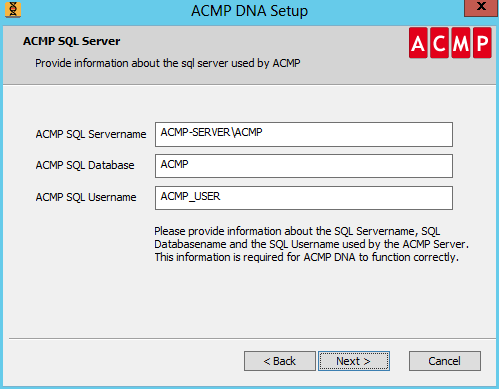 25.1.2 - ACMP-Datenbank angeben