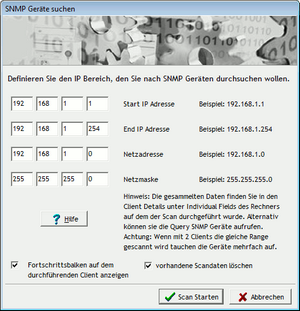 Search SNMP devices