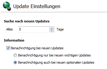 9.1.5 - UpdateEinstellung